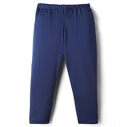 Babyhug Cotton Knit Full Length Solid Leggings With Stretch Pack Of 3 - Red Navy Blue & Pink