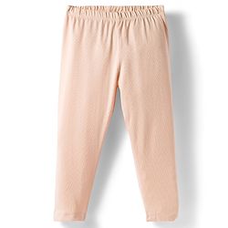 Babyhug Cotton Lycra Knit Full Length Solid Color Leggings With Stretch Pack of 3 - Beige & Navy Blue