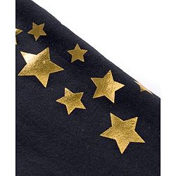 Babyhug Cotton Lycra Knit Full Length Leggings with Stars Print - Black
