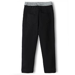 Babyhug Cotton Lycra Knit Jeggings With Stretch & Star Print - Black