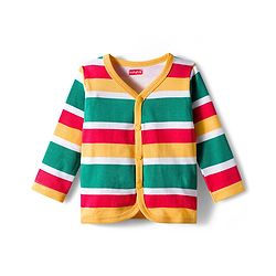 Babyhug 100% Cotton Interlock Knit Full Sleeves Jhablas With Animal Print Pack Of 3 - Yellow & Green