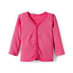 Babyhug 100% Cotton Knit Full Sleeves Front Open Vest with Polka Dots & Floral Print Pack of 3 - Dark Pink & Navy Blue