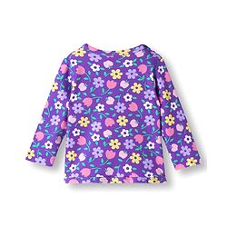 Babyhug 100% Cotton Interlock Knit Full Sleeves Jhablas With Polka Dot & Floral Print Pack Of 3 - Pink Purple & Yellow