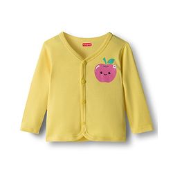 Babyhug 100% Cotton Interlock Knit Full Sleeves Jhablas With Polka Dot & Floral Print Pack Of 3 - Pink Purple & Yellow