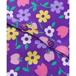 Babyhug 100% Cotton Interlock Knit Full Sleeves Jhablas With Polka Dot & Floral Print Pack Of 3 - Pink Purple & Yellow
