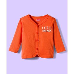Babyhug 100% Cotton Interlock Knit Full Sleeves Jhablas With Star & Animal Print Pack Of 3 - White Orange & Navy Blue