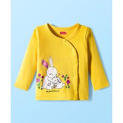 Babyhug 100% Cotton Full Sleeves Jhablas With Floral & Polka Dot Print Pack Of 3 - Pink Yellow & White