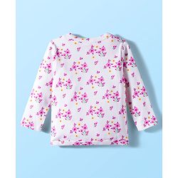 Babyhug 100% Cotton Full Sleeves Jhablas With Floral & Polka Dot Print Pack Of 3 - Pink Yellow & White