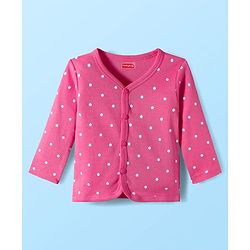 Babyhug 100% Cotton Full Sleeves Jhablas With Floral & Polka Dot Print Pack Of 3 - Pink Yellow & White
