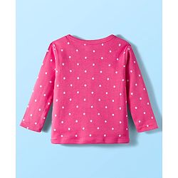 Babyhug 100% Cotton Full Sleeves Jhablas With Floral & Polka Dot Print Pack Of 3 - Pink Yellow & White