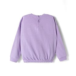 Babyhug Terry Knit Premium Light Gauge Terry Full Sleeves Top & Joggers Set with Just Happy Smiles Text Print - Lavender