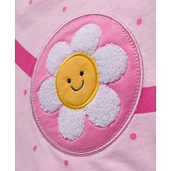Babyhug Terry Knit Premium Light Gauge Terry Full Sleeves Top & Pant Set With Floral Print - Pink