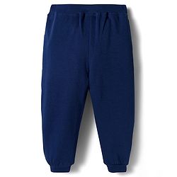 Babyhug Terry Knit Premium Light Gauge Terry Full Sleeves Top & Lounge Pant Set With Butterfly Print - Navy Blue