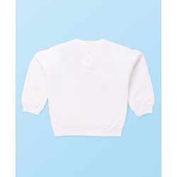 Babyhug Terry Knit Full Sleeves Top & Skort Set with Text Embroidery - Red & White