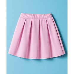 Babyhug Terry Knit Full Sleeves Jacket and Top With Pleated Skirt & Just Girl Things Text Print - Pink & White