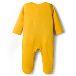 Babyhug Disney Interlock Knit Full Sleeves Sleepsuit With Mickey & Friends Print Pack Of 2 - Yellow & White