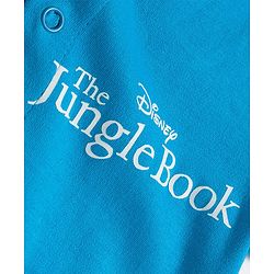 Babyhug Disney Interlock Knit Full Sleeves Footed Sleepsuit With Jungle Book Graphics Pack of 2 - Blue & White