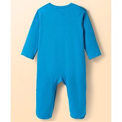 Babyhug Disney Interlock Knit Full Sleeves Footed Sleepsuit With Jungle Book Graphics Pack of 2 - Blue & White