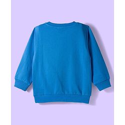 Babyhug Cotton Knit Full Sleeves Sweatshirts With Skateboarding Print Pack of 2 - Blue & White