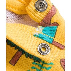Babyhug Cotton Knit Full Sleeves Sweatshirts With Teddy Bear Graphics Pack of 2 - Yellow & Navy Blue