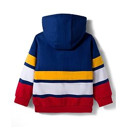 Babyhug Cotton Knit Full Sleeves Hooded Sweatshirt With Text Embroidery - Navy Blue