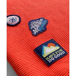 Babyhug Cotton Knit Full Sleeves Sweatshirt with Text Patches Detailing - Red
