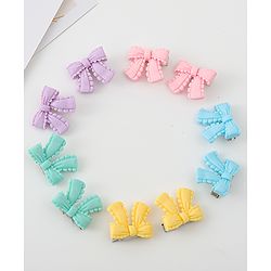 Babyhug Hair Pins And Clips With Bow Design - Multicolor