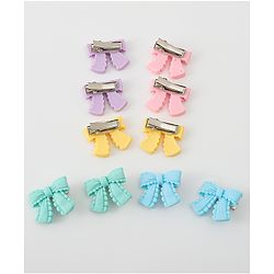 Babyhug Hair Pins And Clips With Bow Design - Multicolor