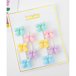 Babyhug Hair Pins And Clips With Bow Design - Multicolor