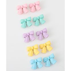Babyhug Hair Pins And Clips With Bow Design - Multicolor