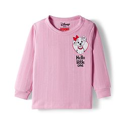 Babyhug Disney Full Sleeves Thermal Vest With 101 Dalmatians Graphic - Pink