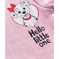 Babyhug Disney Full Sleeves Thermal Vest With 101 Dalmatians Graphic - Pink