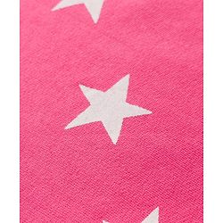Babyhug Cotton Knit Full Sleeves Co-ords Nigth Suit with Star Print - Pink