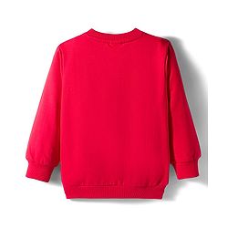 Babyhug Cotton Knit Full Sleeves Sweatshirt With Tiger Graphics - Red