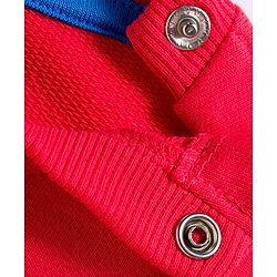 Babyhug Cotton Knit Full Sleeves Sweatshirt With Tiger Graphics - Red