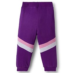 Babyhug Knit Premium Light Gauge Terry Full Sleeves  Top and Joggers Set With Cut & Sew Detailing & Awesome Text Print - Purple & Pink
