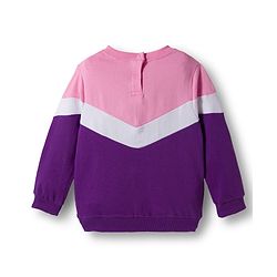 Babyhug Knit Premium Light Gauge Terry Full Sleeves  Top and Joggers Set With Cut & Sew Detailing & Awesome Text Print - Purple & Pink