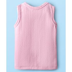 Babyhug Disney Sleeveless Thermal Vest with Disney Princess Ariel Graphic - Pink