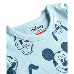 Babyhug Disney Full Sleeves Thermal Vest With Mickey & Friends Print - Blue