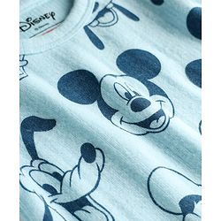 Babyhug Disney Full Sleeves Thermal Vest With Mickey & Friends Print - Blue