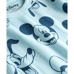 Babyhug Disney Full Sleeves Thermal Vest With Mickey & Friends Print - Blue