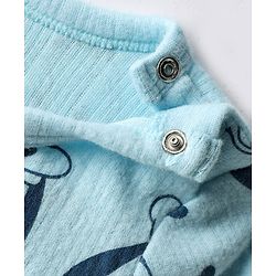 Babyhug Disney Full Sleeves Thermal Vest With Mickey & Friends Print - Blue