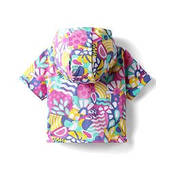 Babyhug Terry Knit Half Sleeves Co-ords Hooded Sweatshirt & Shorts Set with Tropical Theme Print - Multicolor