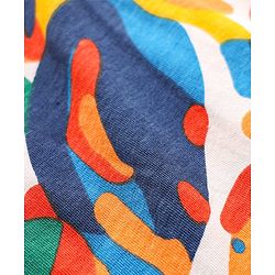 Babyhug Terry Knit Half Sleeves Co-ords Hooded Sweatshirt & Shorts Set with Tropical Theme Print - Multicolor