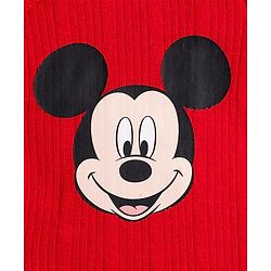 Babyhug Disney Full Sleeve Front Open Thermal Vest with Mickey Mouse Graphic - Red