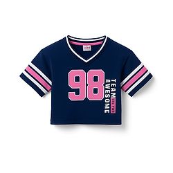 Babyhug 100% Cotton Terry Knit Half Sleeves Top & Track Pants Set with 98 Text Print - Navy Blue