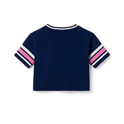 Babyhug 100% Cotton Terry Knit Half Sleeves Top & Track Pants Set with 98 Text Print - Navy Blue
