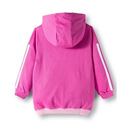 Babyhug Terry Knit Premium Light Gauge Terry Full Sleeves Hooded Top and Lounge Pant Set with Kangaroo Pockets & Fabulous Text Print - Pink
