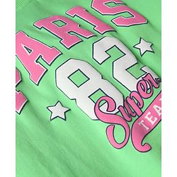 Babyhug Fleece Knit Full Sleeves Sweatshirt & Lounge Pant Set with Text Print & Tape Detailing - Limegreen