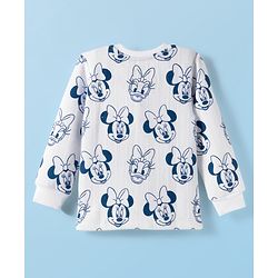 Babyhug Disney Full Sleeves Thermal Vest With Minnie & Daisy Graphics - White